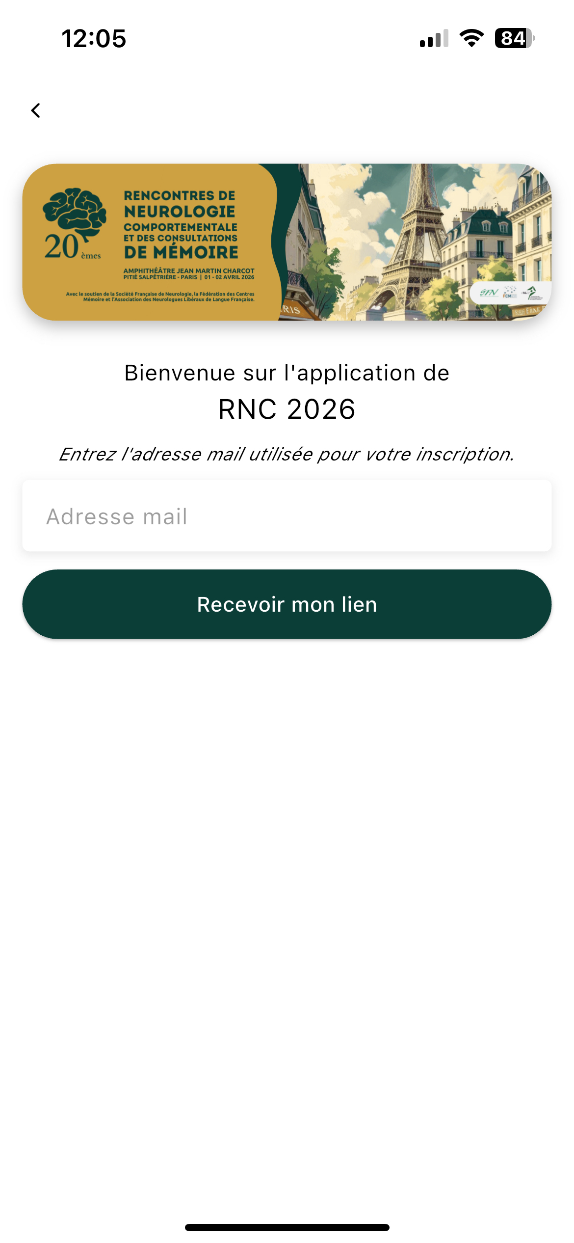 Connexion par e-mail